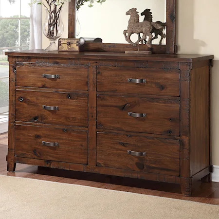 Rustic Restoration 6 Drawer Dresser